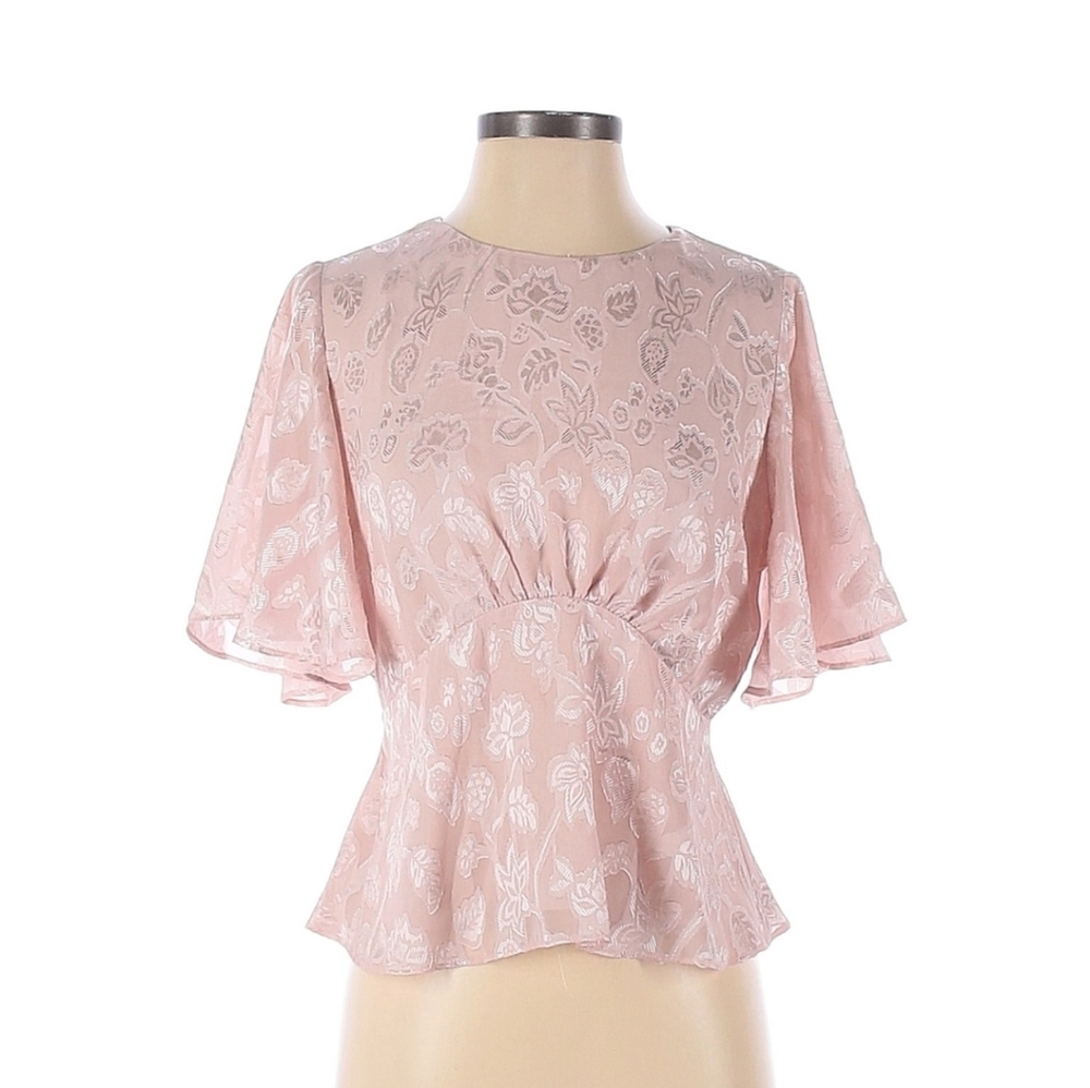 Express pink floral blouse